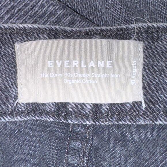 Everlane The Curvy 90's Cheeky Straight Leg Jeans Women's Sz 28 Black Button Fly - Picture 5 of 6